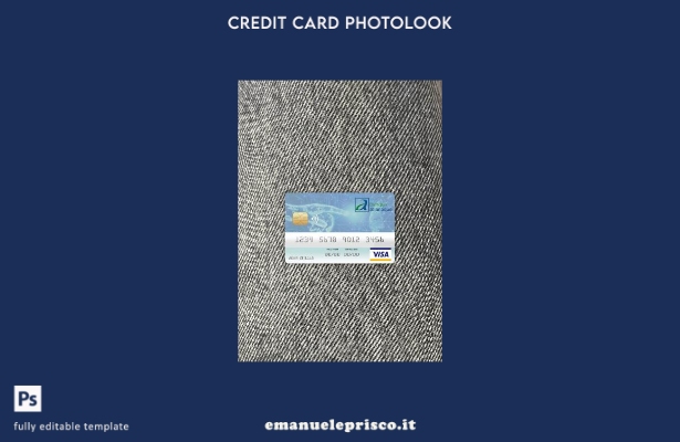 modello frontale photolook con carta visto bancario Benin Atlantique stile verif